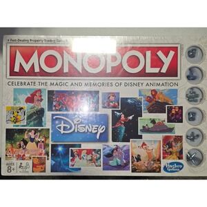 Monopoly Disney Animation‎ Edition Board Game Hasbro Gaming C2116 New Sealed